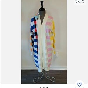 Lego inspired long line cardigan.